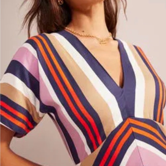 Boden Dress NWT 6P V neck satin dress, gorgeous! - Picture 6 of 10